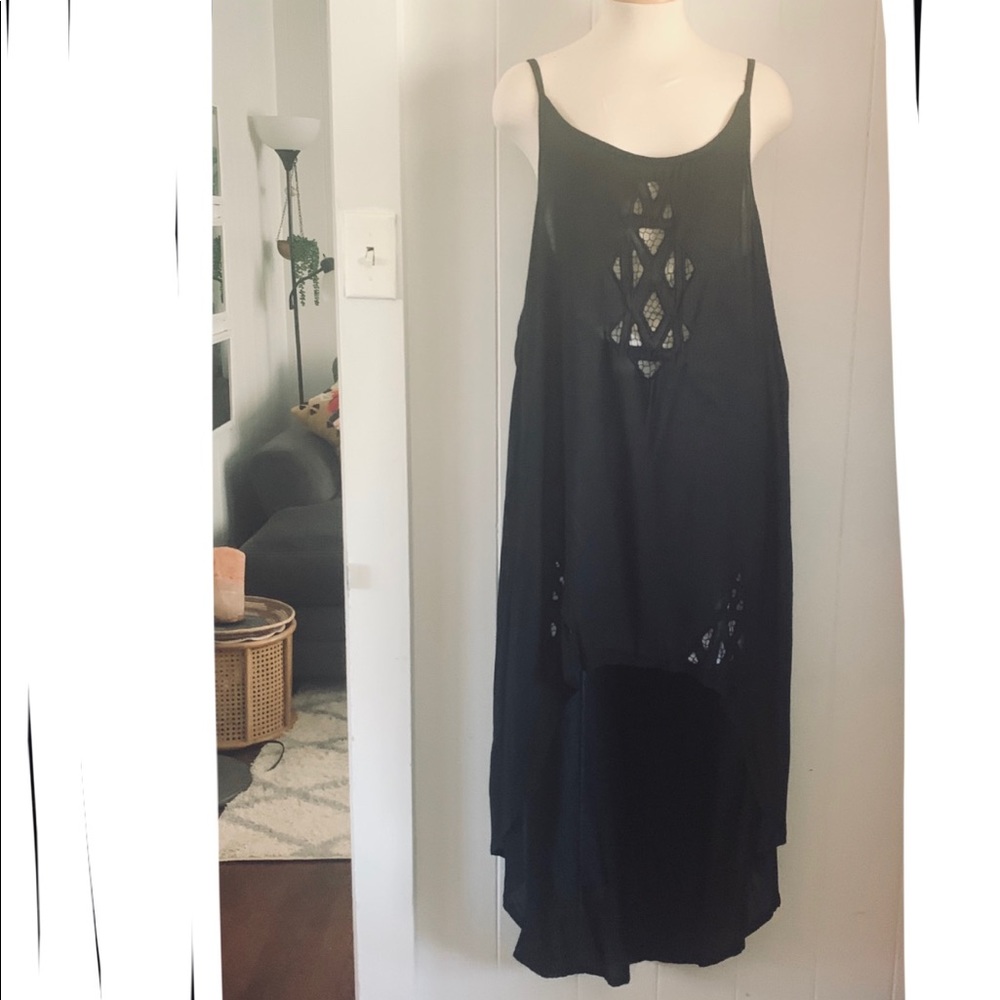 Tiare Hawaii Hi Low Maxi Dress with Lace Detail